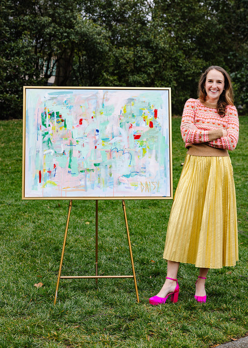 30x40 'All of My Love' Original Abstract Painting by Megan Daisy Milner – Sold