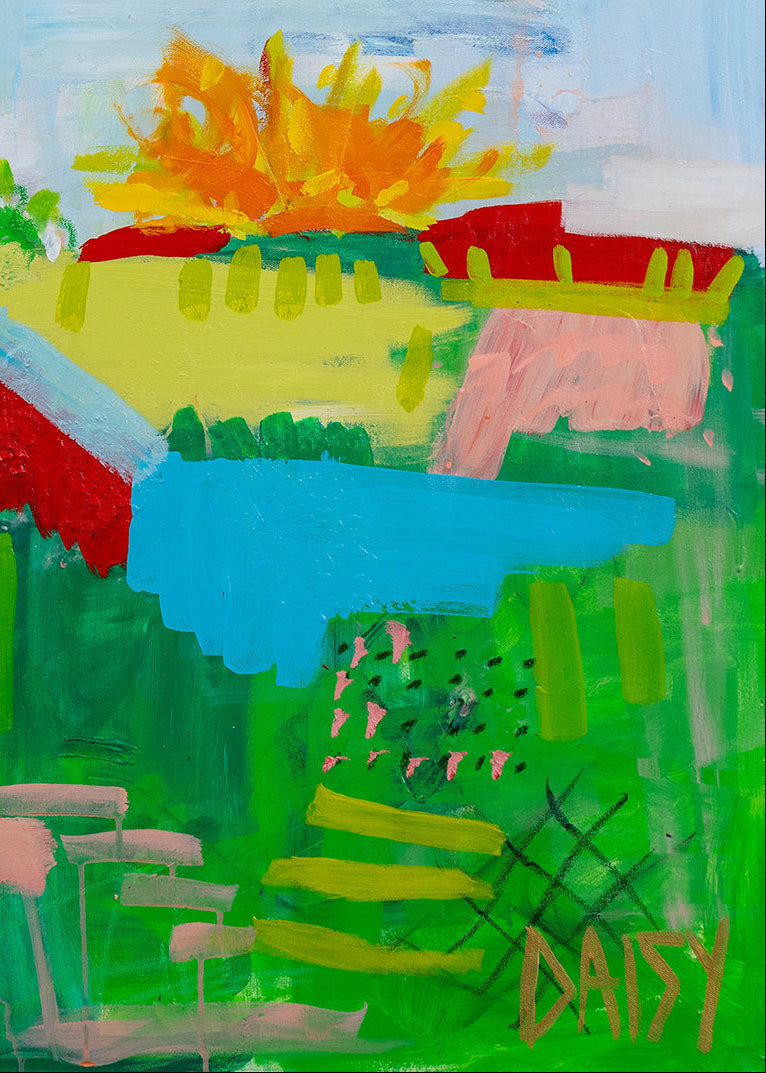 "Lake Day" Abstract Art Print by Megan Daisy Milner