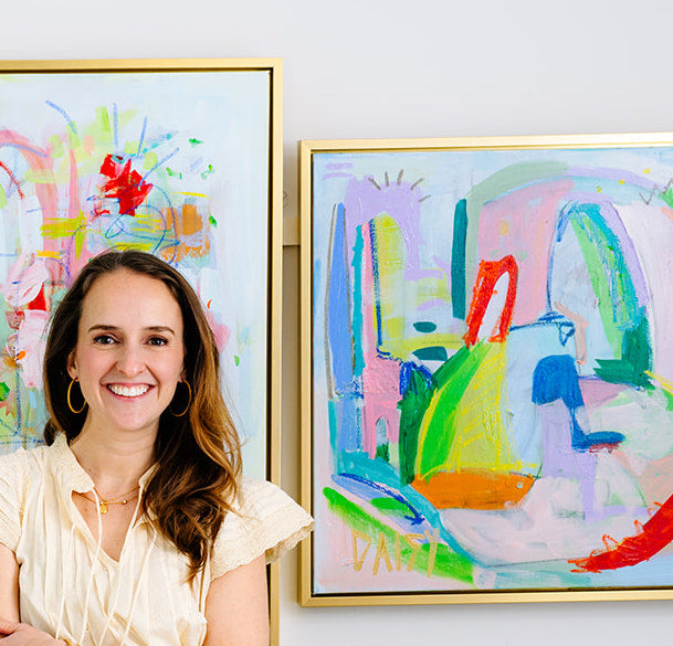 24x24  "Tried and True" Original Abstract Painting by Megan Daisy Milner – Sold