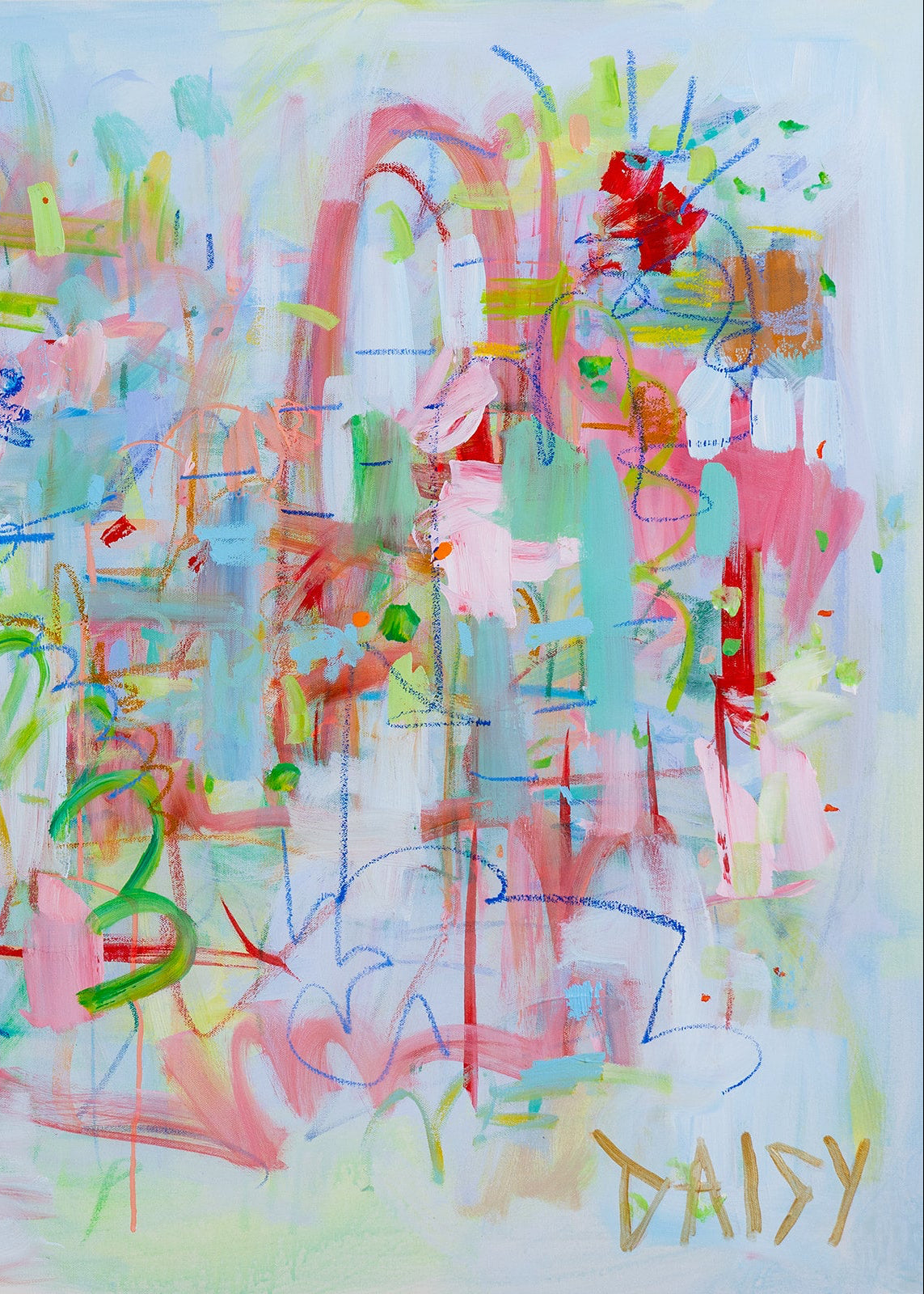36x36 'Circle, Circle, Dot' Original Abstract Painting by Megan Daisy Milner – Sold