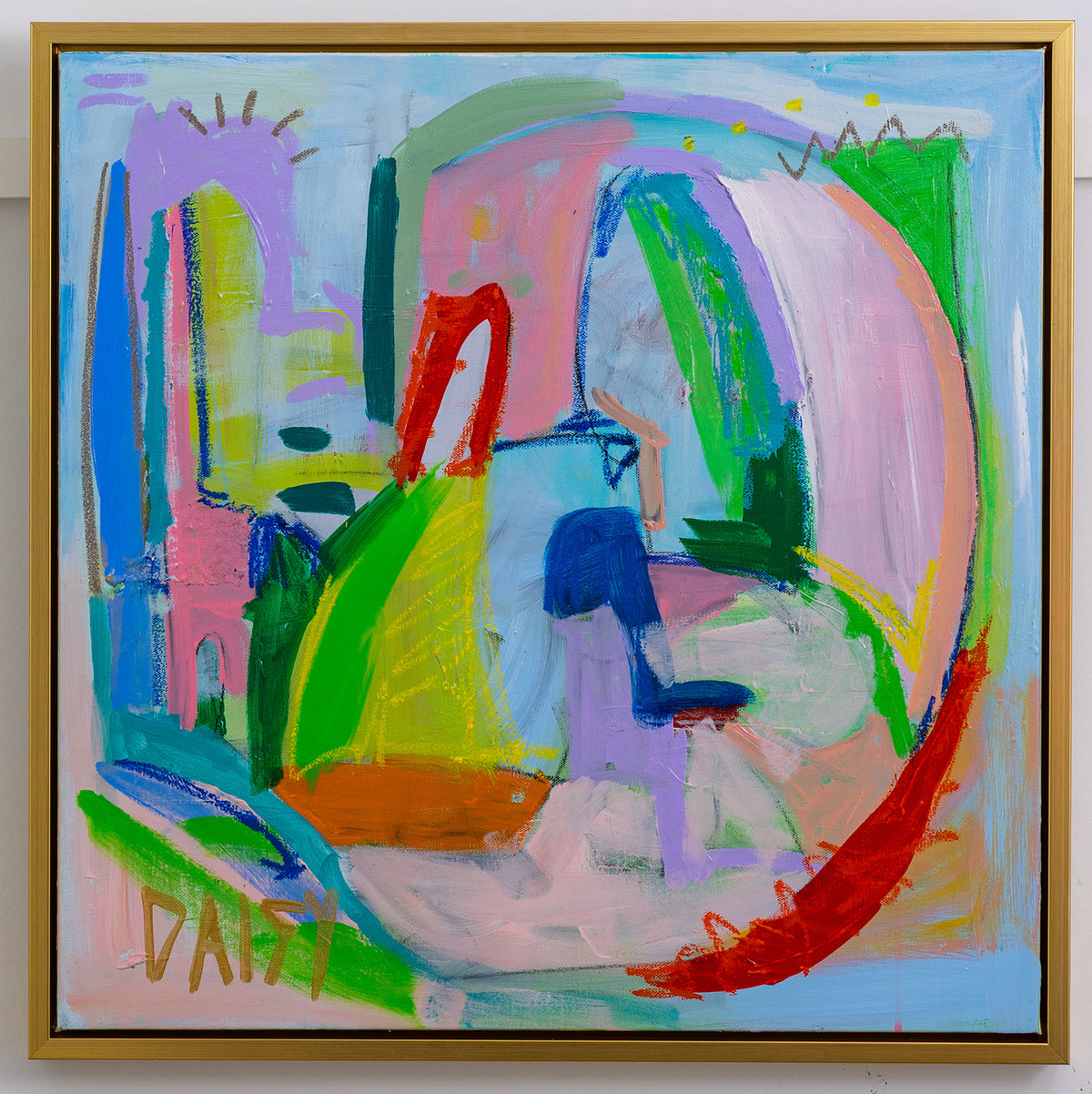 24x24  "Tried and True" Original Abstract Painting by Megan Daisy Milner – Sold