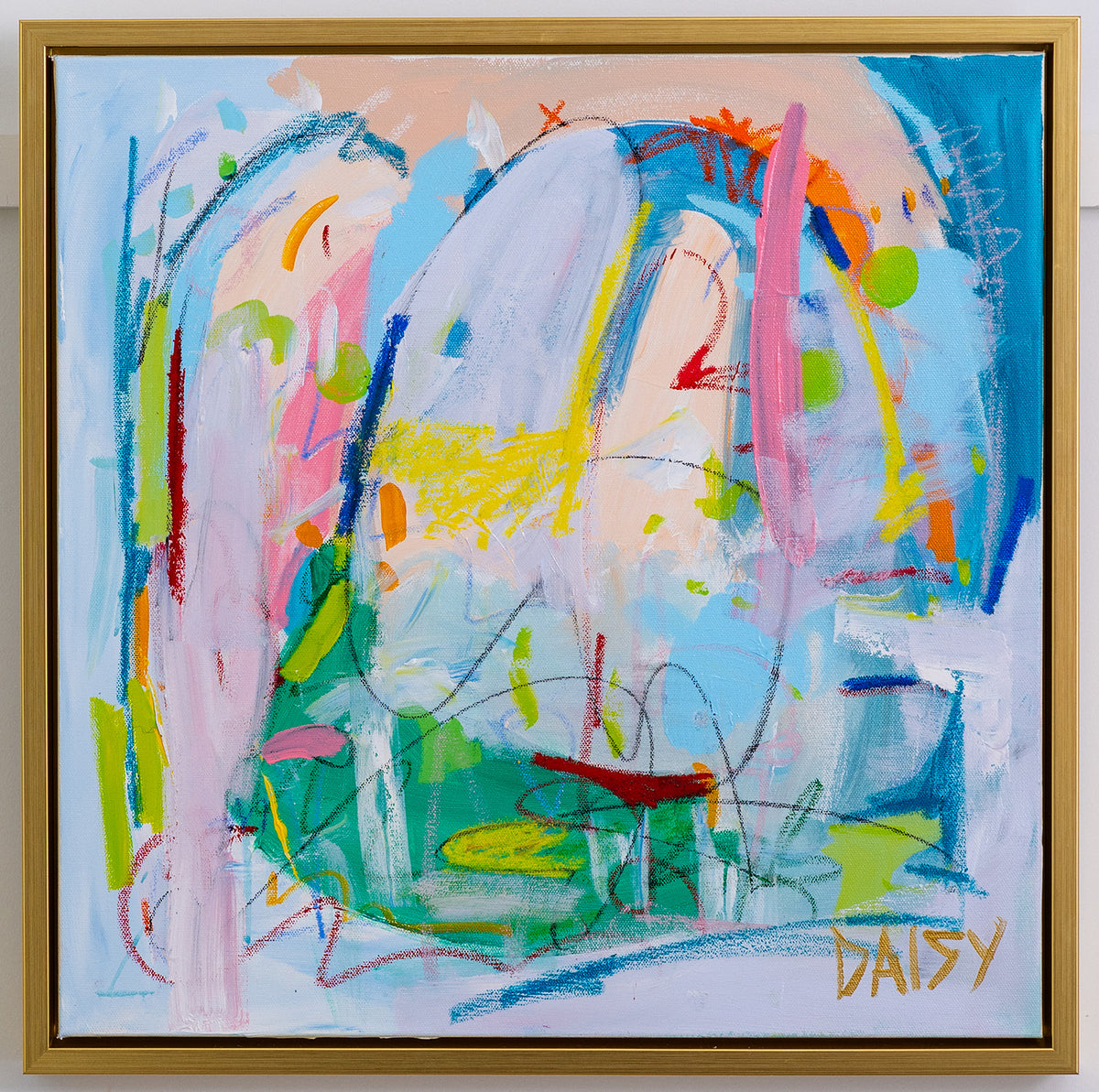 20x20 "Made of Glass" Original Abstract Painting by Megan Daisy Milner – Sold