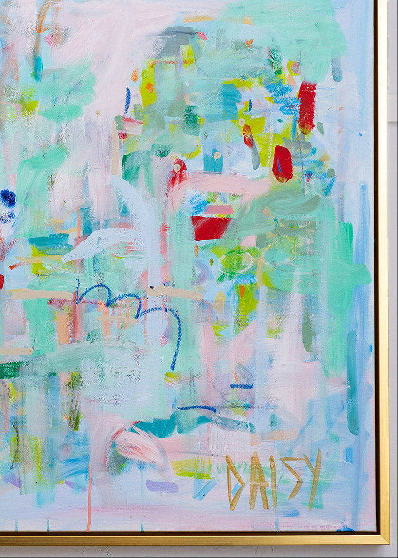 30x40 'All of My Love' Original Abstract Painting by Megan Daisy Milner – Sold