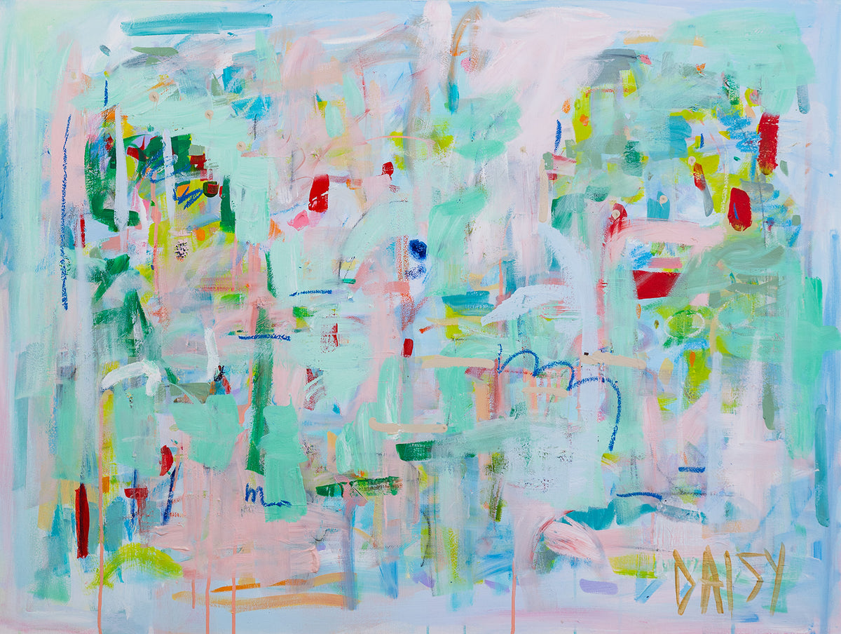 30x40 'All of My Love' Original Abstract Painting by Megan Daisy Milner – Sold