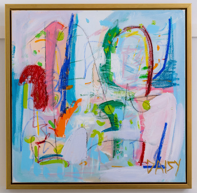 20x20 'Shattered' Original Abstract Painting by Megan Daisy Milner – Sold