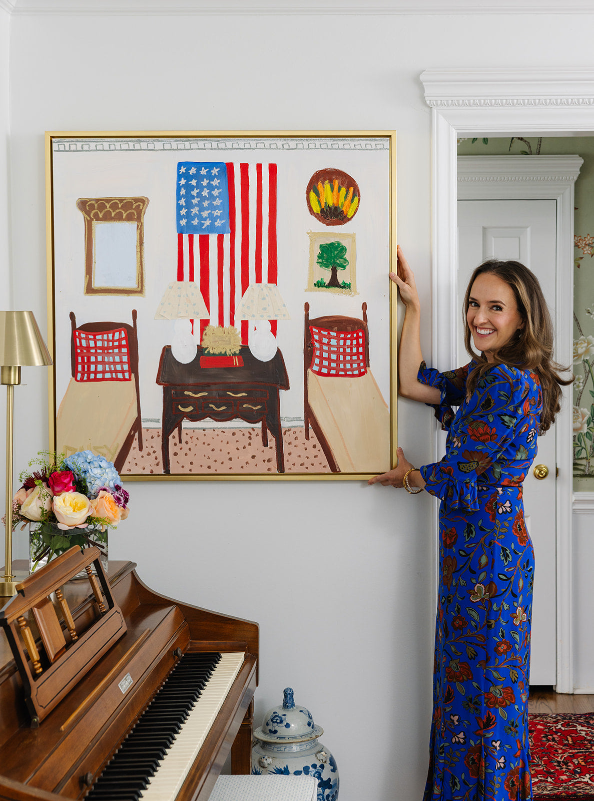 36x36 "American Boys" Original Painting by Megan Daisy Milner