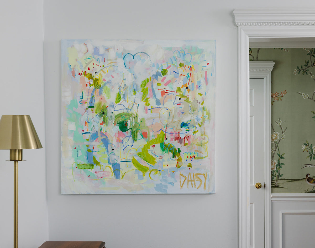 36x36 “Fun Just Isn’t For Fridays" | Original Still Life Painting by Megan Daisy Milner