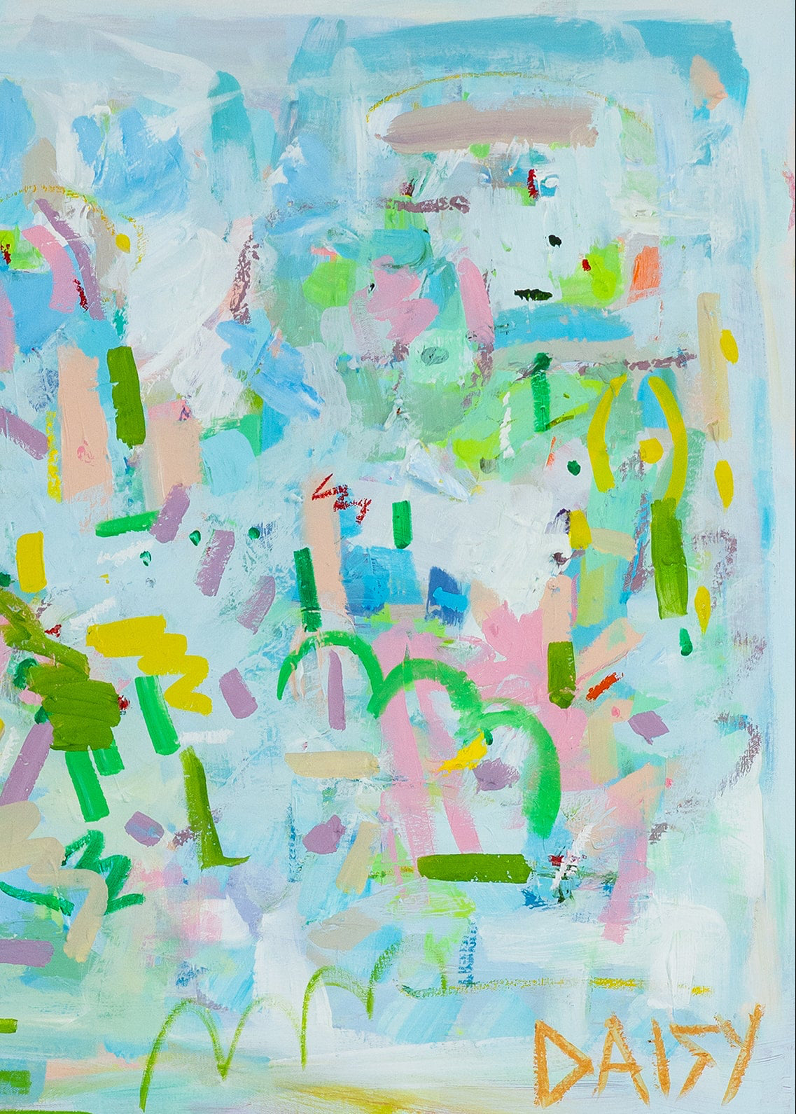 "Playing Fetch & Soaking Up Sunbeams I" 24x24  | Original Abstract By Megan Daisy Milner