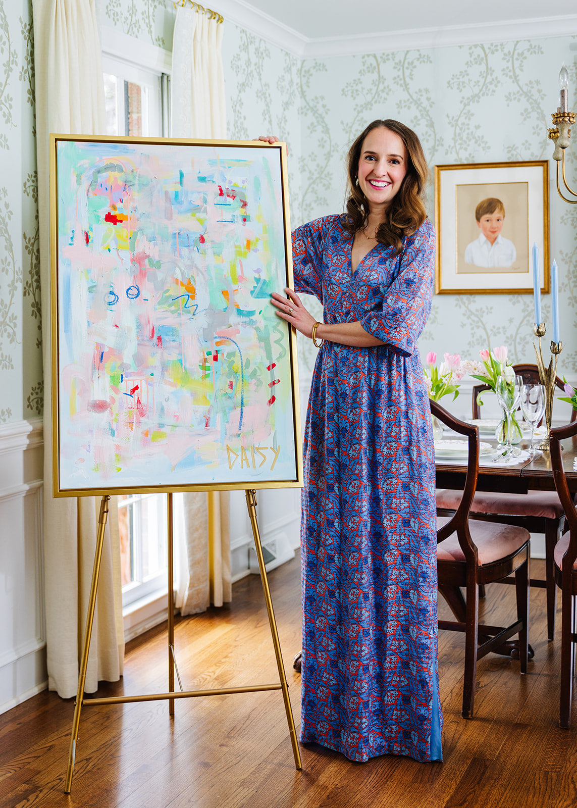 24x36 'Kindred Spirits' Original Abstract Painting by Megan Daisy Milner – Sold