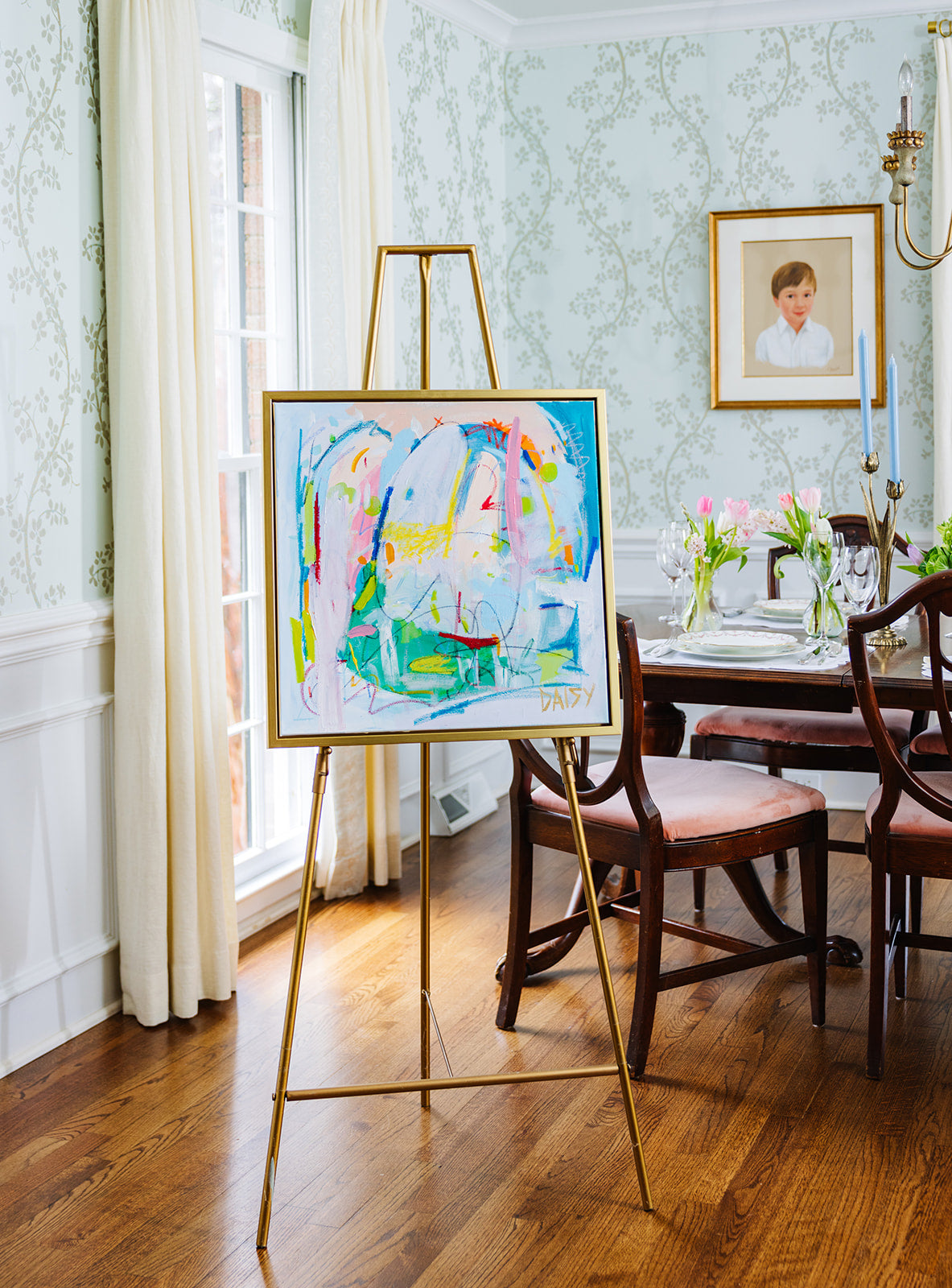 20x20 "Made of Glass" Original Abstract Painting by Megan Daisy Milner – Sold