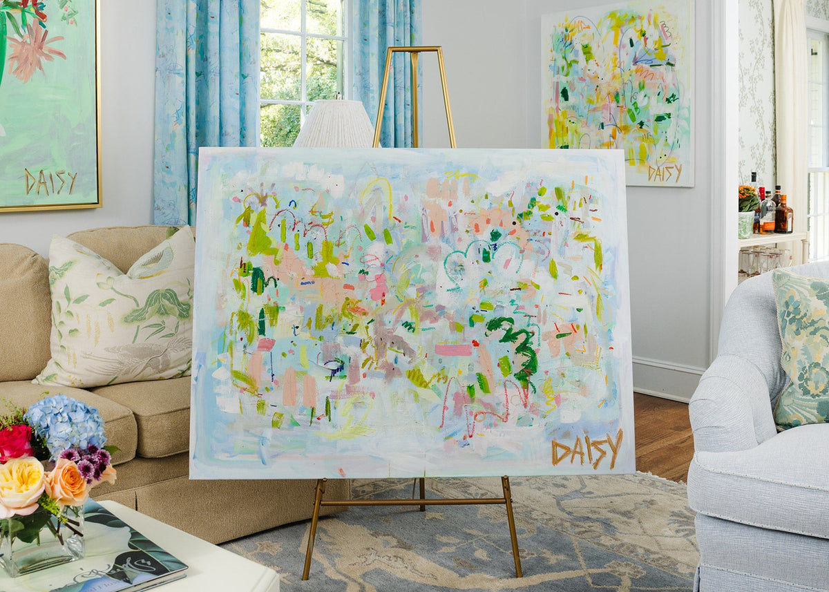 36x48 "Happiness Looks Good On You" | Original Abstract Painting by Megan Daisy Milner