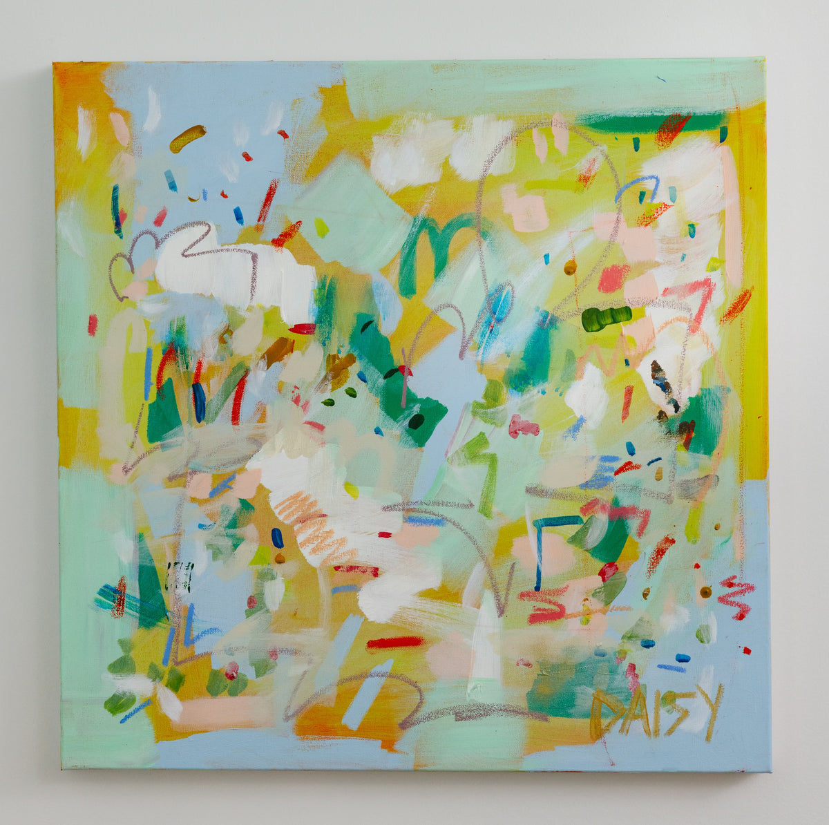 24x24 "Red" Original Painting by Megan Daisy Milner