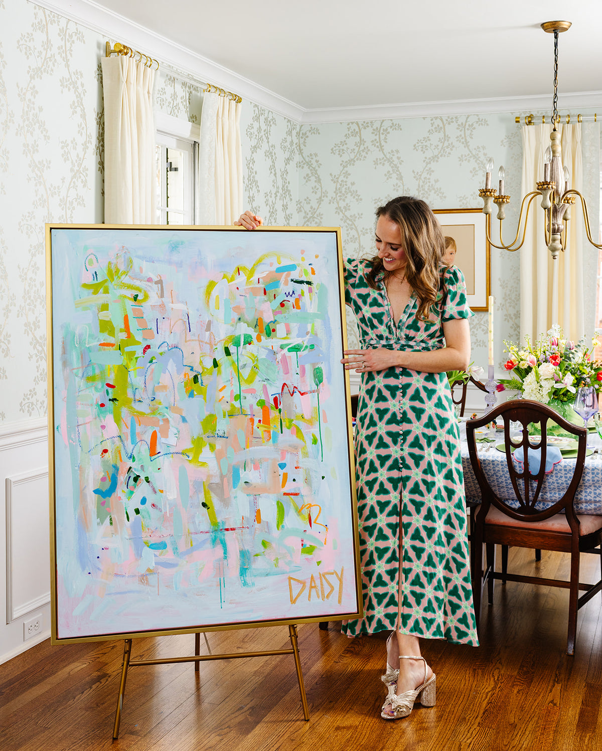 36x48 "Bouncing Off The Walls" | Original Abstract Painting by Megan Daisy Milner
