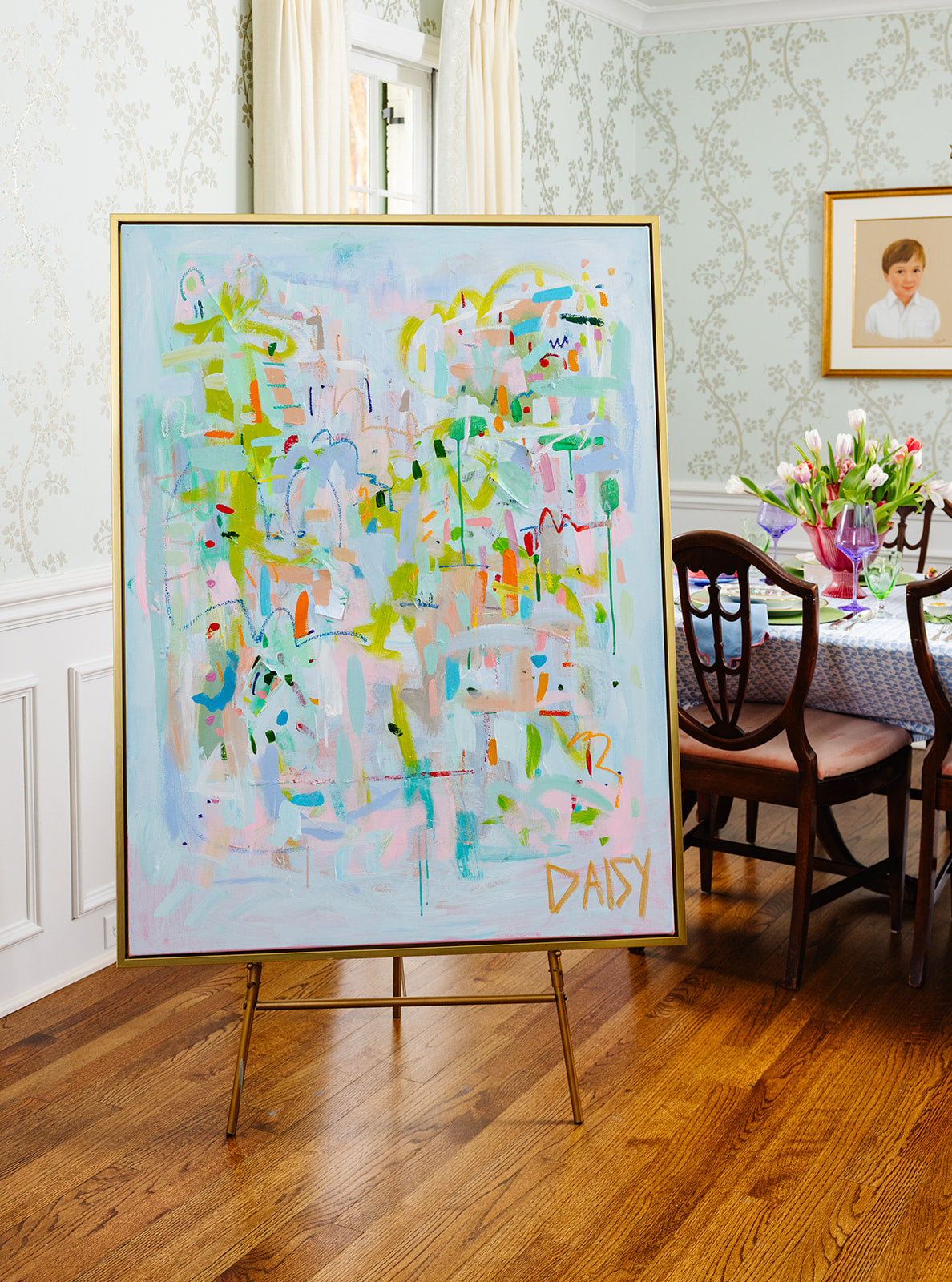 36x48 "Bouncing Off The Walls" | Original Abstract Painting by Megan Daisy Milner