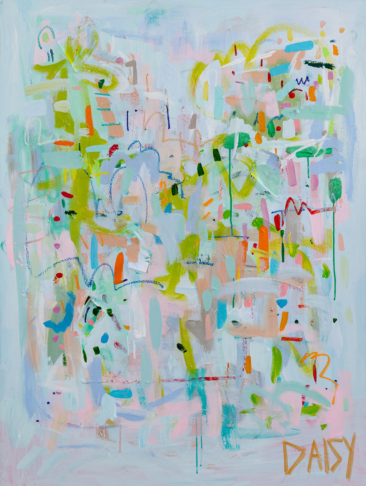 36x48 "Bouncing Off The Walls" | Original Abstract Painting by Megan Daisy Milner