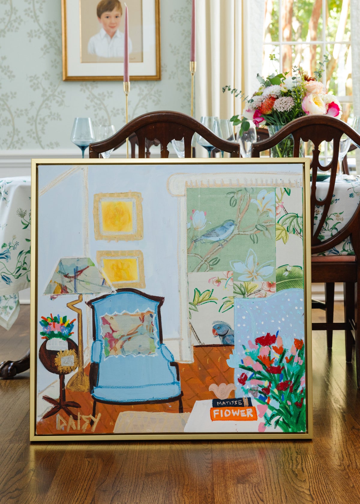 30x30 "A Nice Place to Sit" | Original Still Life Painting by Megan Daisy Milner