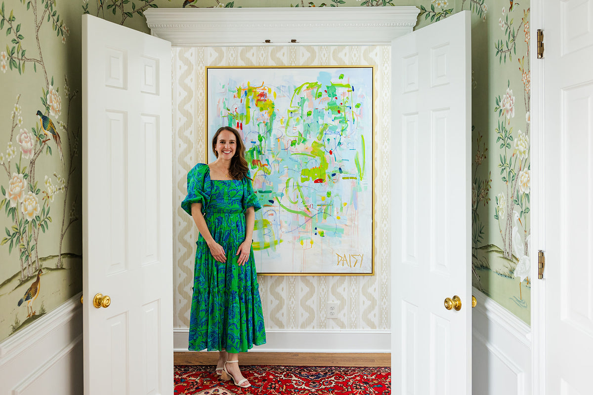 48x60 'Trumpet Sleeves' Original Abstract Painting by Megan Daisy Milner – Sold