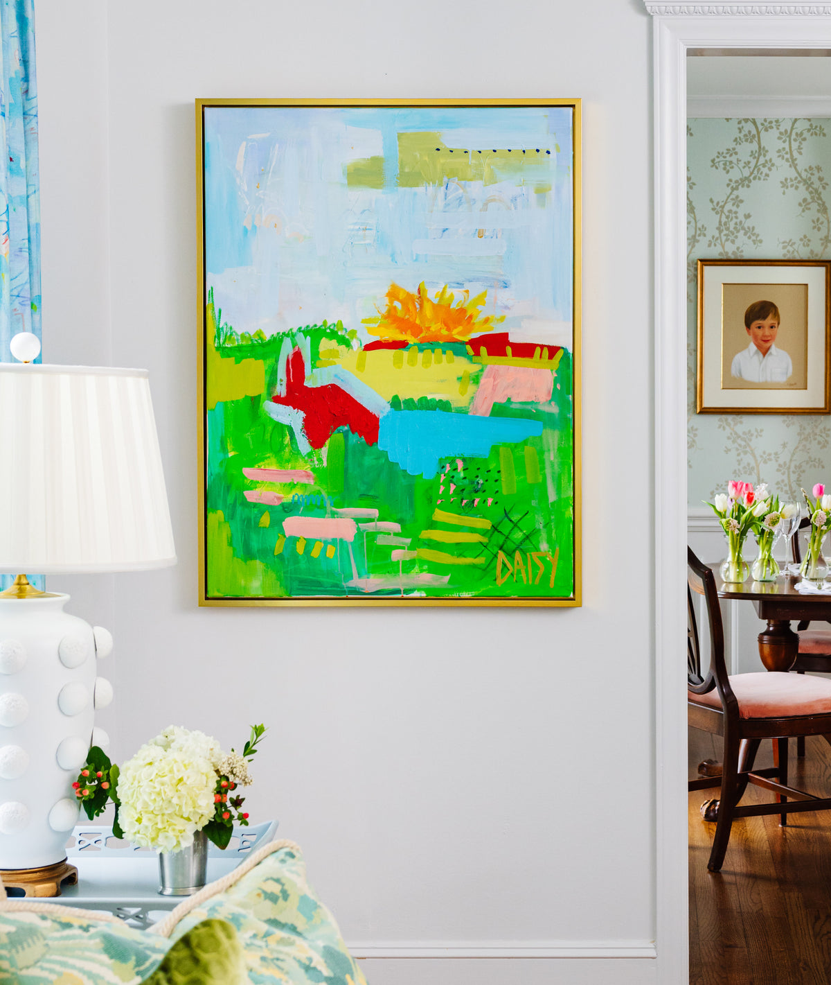 30x40"Lake Day" Abstract Painting | Sold Artwork by Megan Daisy Milner