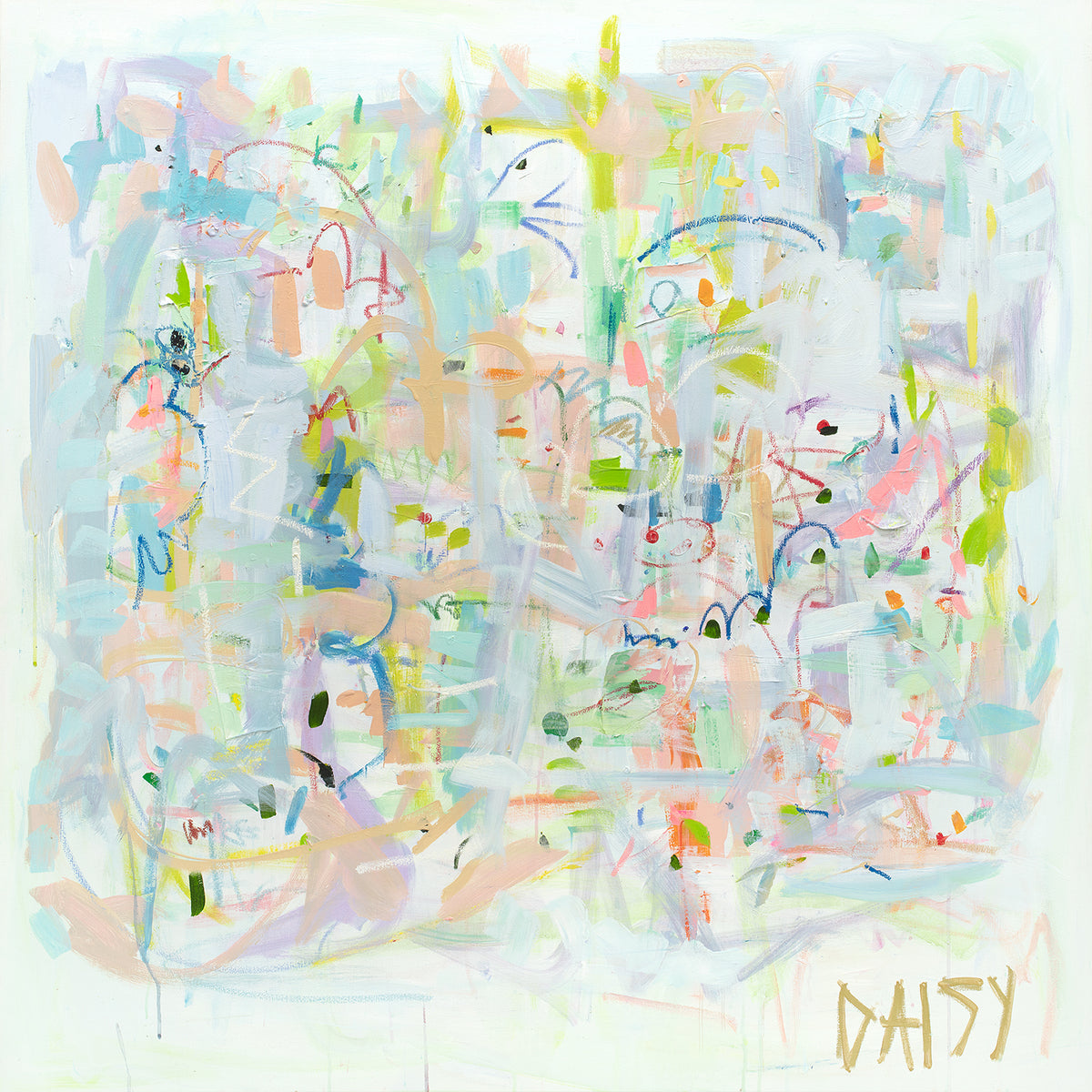 "Let's Flamingle" Abstract Art Print by Megan Daisy Milner